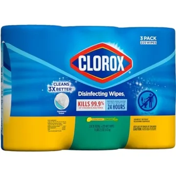 Clorox Disinfecting Wipes Value Pack, 3 Canisters, 75 Count Each