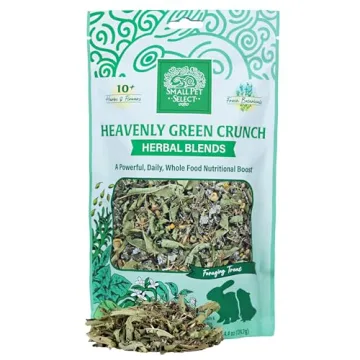 Small Pet Select - Heavenly Green Crunch Herbal Blend, a Natural Herbal Treat for Rabbits and Guinea...