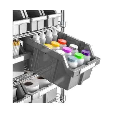 Seville Classics Commerical Grade NSF-Certified Bin Rack Storage Steel Wire Shelving System - 22 Bins - Gray