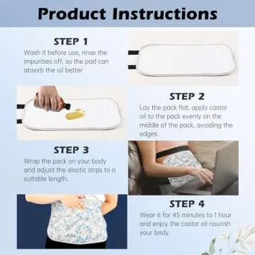 Pedobi 2 Pack Castor Oil Pack Wrap, Reusable Organic Castor Oil Pack Kit for Liver Detox, Castor Oil Pack Organic Cotton Anti Oil Leak（Castor Oil are Not Include） Willow Leaf