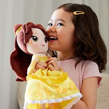 Disney Store Official Princess Plush Doll (Belle from Beauty and The Beast) Medium 14 Inches, Prince...
