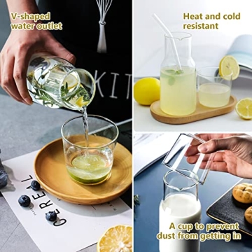 Elegant 2PCS Bedside Water Carafe Set for Easy Hydration
