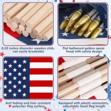 12 American Flags for Outdoor Celebrations and Decor