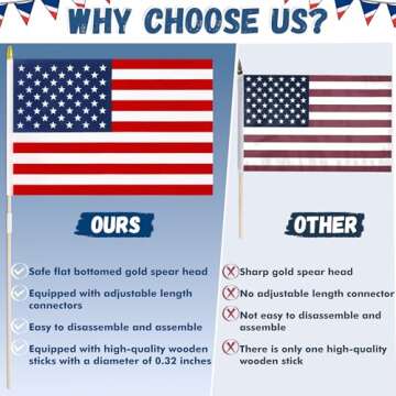 12 American Flags for Outdoor Celebrations and Decor