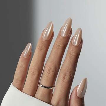 BTArtboxnails Cat Eye XCOATTIPS - Soft Gel Almond Nail Tips, Glitter Press On Nails Medium, Soak Off Acrylic Fake Nails Glue On Nails In 15 Sizes - 150 Nail Extension Set, Aurora