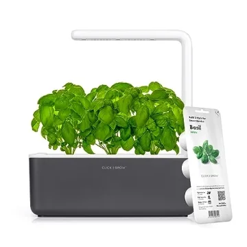 Click & Grow Indoor Herb Garden Kit with Grow Light – Perfect for Home Gardening!