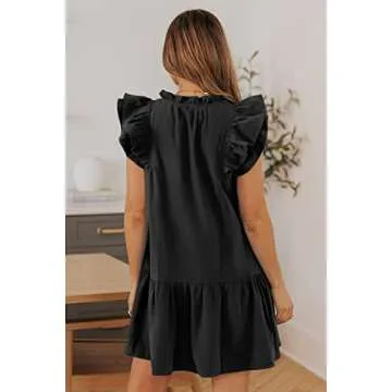 Shop Dokotoo Summer Dress with Side Pockets and Ruffles