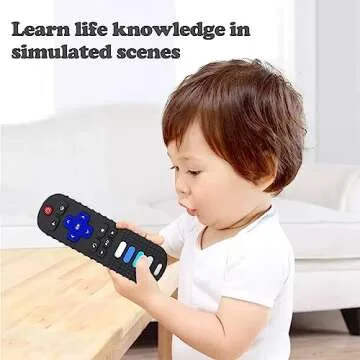 Silicone Remote Control Teething Toy for Babies 0-24 Months