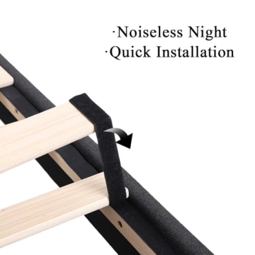 Feonase Upholstered Queen Bed Frame with USB Ports