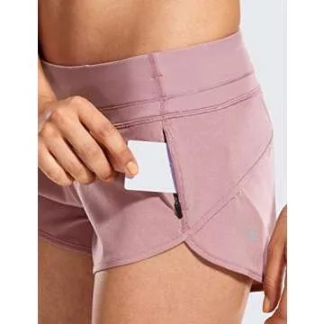CRZ YOGA Women's Quick Dry Running Shorts - Trendy Style & Comfort