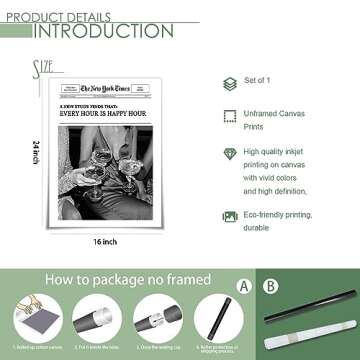 Trendy Aesthetic Wall Art Black White Music Poster 16x24