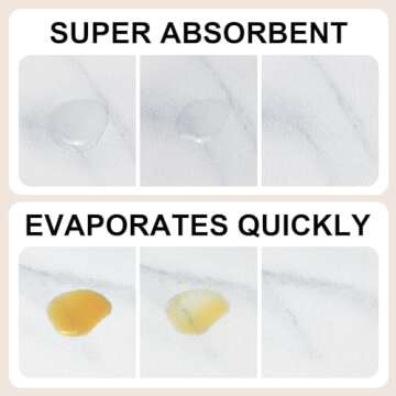 24" x 16" Dish Drying Mat for Kitchen Counter, Absorbent Hide Stain Rubber Backed Coffee Mat, Easy C...