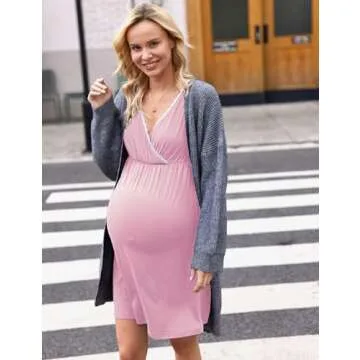 Comfortable Ekouaer Nursing Nightgown for Moms