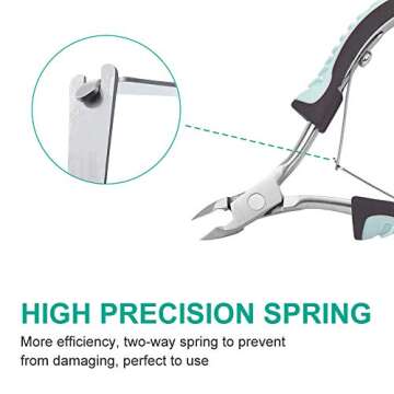 IVON Cuticle Trimmer, Non-Slip Professional Cuticle Nipper Stainless Steel Cutter