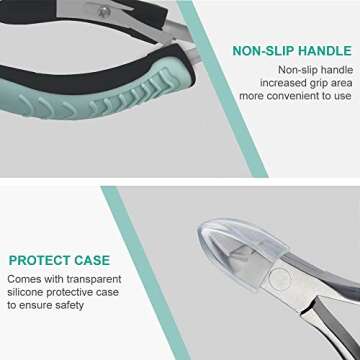 IVON Cuticle Trimmer, Non-Slip Professional Cuticle Nipper Stainless Steel Cutter