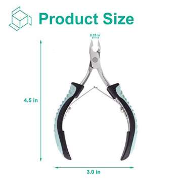 IVON Cuticle Trimmer, Non-Slip Professional Cuticle Nipper Stainless Steel Cutter