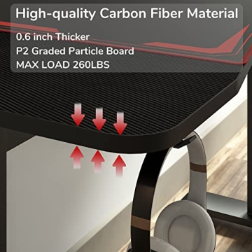 Sleepmax 63 Inch Gaming Desk for Ultimate Gamer Setup