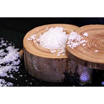 Flaky Sea Salt - 8.8 oz of Large Flake Salt - Hand Harvested on Vancouver Island - Perfect for Seasoning, Baking, Cooking, and Finishing - All Natural Flaked Salt