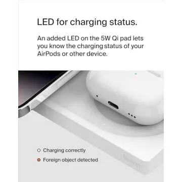 Belkin 2-in-1 Wireless Charging Pad with MagSafe 15W, Fast Charging iPhone Charger - Wireless Charging Station for iPhone 16, 15, 14, and 13 Series, AirPods, and Other MagSafe Enabled Devices - White