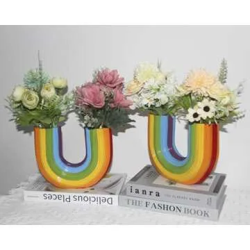 Vibrant Artconal Rainbow Vase for Whimsical Decor