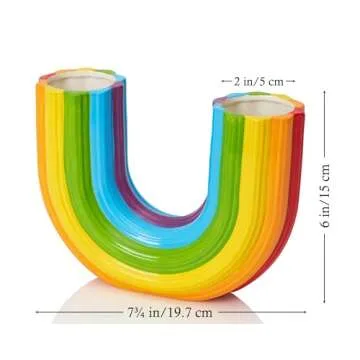 Vibrant Artconal Rainbow Vase for Whimsical Decor