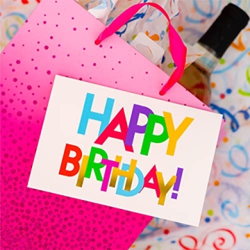 Gold Foil Birthday Cards Set of 120 with Envelopes