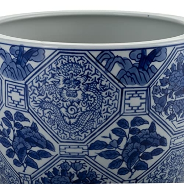 Contemporary Vintage Ceramic Planters Set of 3 by Sagebrook Home