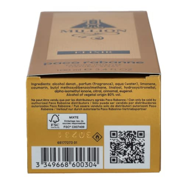 Paco Rabanne One Million Elixir: Intense 3.4oz Spray