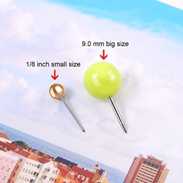 Vibrant Shappy Big Head Push Pins - 100 Colorful Tacks