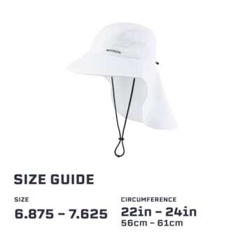 MISSION Cooling Sun Defender Hat, White - Unisex Wide-Brim Hat with Nape for Men & Women - Lightweight & Durable - Cools Up to 2 Hours - UPF 50 Sun Protection - Machine Washable