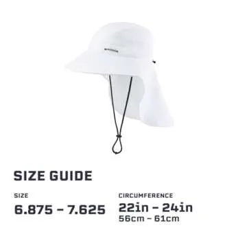 MISSION Cooling Sun Defender Hat, White - Unisex Wide-Brim Hat with Nape for Men & Women - Lightweight & Durable - Cools Up to 2 Hours - UPF 50 Sun Protection - Machine Washable