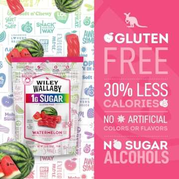 Wiley Wallaby Gluten Free Low Sugar Watermelon Licorice