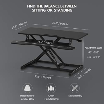 FITUEYES Adjustable Standing Desk Converter – Perfect Ergonomic Solution