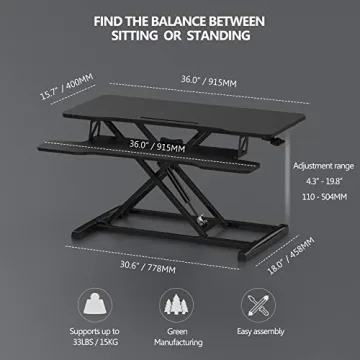 FITUEYES Adjustable Standing Desk Converter – Perfect Ergonomic Solution