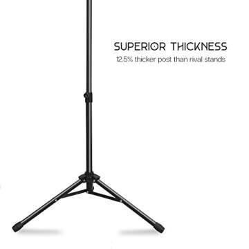PARTYSAVING Orchestra Sheet Music Stand - Heavy Duty Black Metal & Adjustable, 48.5-in Tall