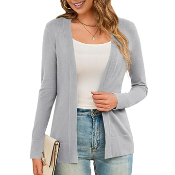 LIENRIDY Women's Long Sleeve Knit Open Front Cardigan Sweater - Stylish & Comfortable