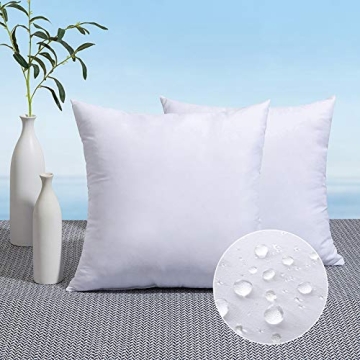 MIULEE Premium Pack of 2 18x18 Outdoor Pillow Inserts for Decor & Comfort