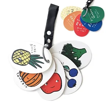 Wee Gallery Stroller Cards - I See in The Market- Food and Colors Travel Activity for Babies and Kid...