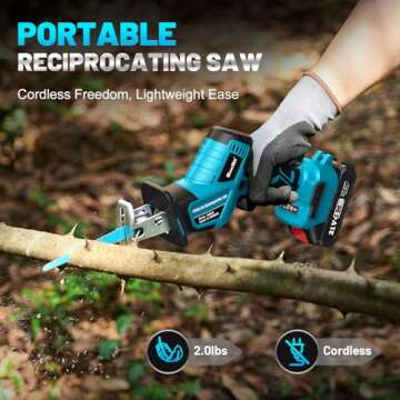 Powerful Seesii Cordless Reciprocating Saw with Batteries