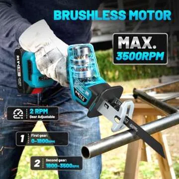 Powerful Seesii Cordless Reciprocating Saw with Batteries