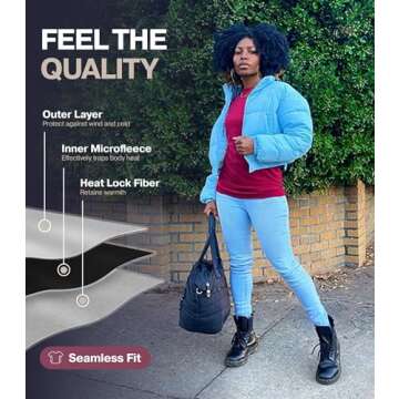 Thermajane Long Sleeve Thermal Shirts for Women Cold Weather, Womens Thermal Underwear Tops, Base Layer Women Thermal (Black, X-Small)