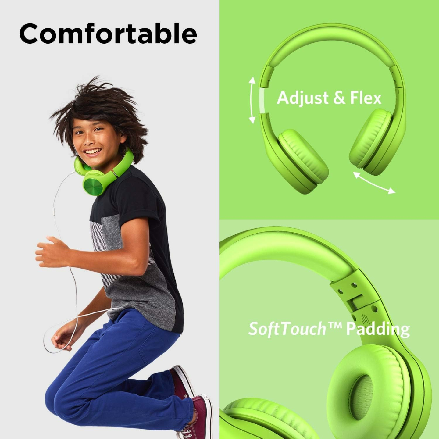 LilGadgets Connect+ Pro Kids Headphones with Mic