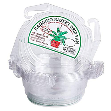 Curtis Wagner 10" Hanging Basket Drip Pans - 10 Pack for Plant Care