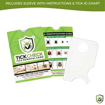 Tick Remover Card - Wallet Sized Tick Removal Tool with Free Tick ID Card & Testing Information - fo...