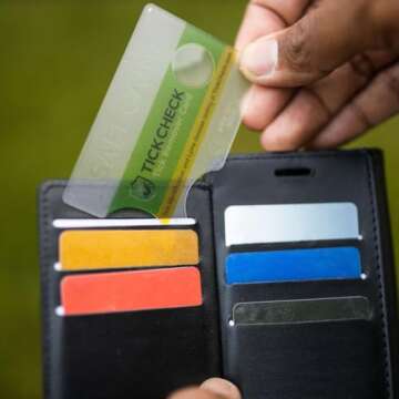 Tick Remover Card - Wallet Sized Tick Removal Tool with Free Tick ID Card & Testing Information - for People, Dogs, Cats (1 Pack)