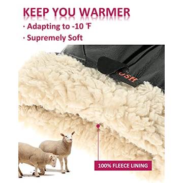 Premium FEIQIAOSH Women's Winter Leather Gloves