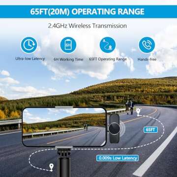 RICCHI 2 Pack Wireless Microphone Mini Mic for iPhone 7-14 iPad, Tiny Lavalier Microphone Clip on Lapel Lav Mic for Video Recording, Podcast, Interview, Streaming, Vlog, YouTube, TikTok