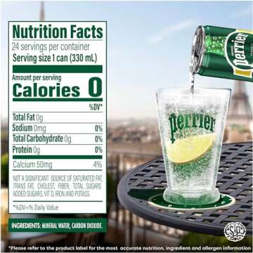 Perrier Sparkling Water, 24-Pack of 11.15 Fl Oz Cans