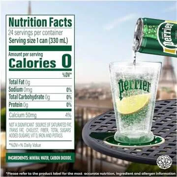 Perrier Sparkling Water, 24-Pack of 11.15 Fl Oz Cans