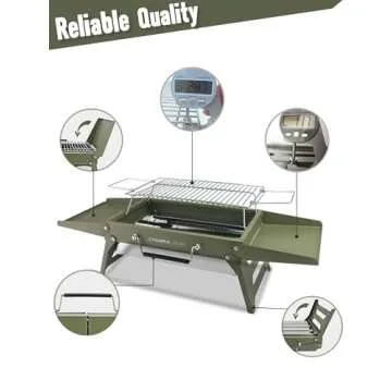 Charmline Portable Charcoal Grill for Camping and BBQ